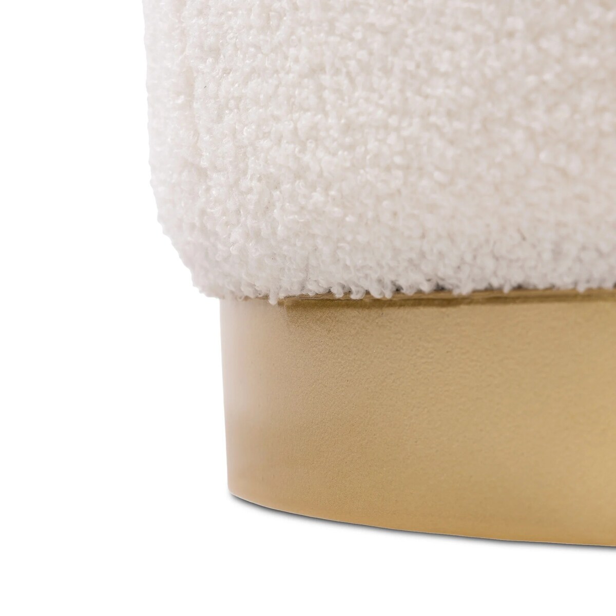 Pufa ze schowkiem Ø 36 cm YPSILA - II Kremowa