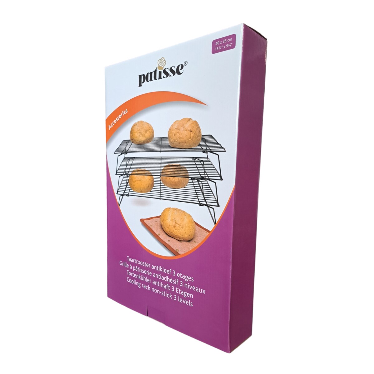 3 poziomowy stojak chłodzący nieprzywierający 40x25cm - Patisse