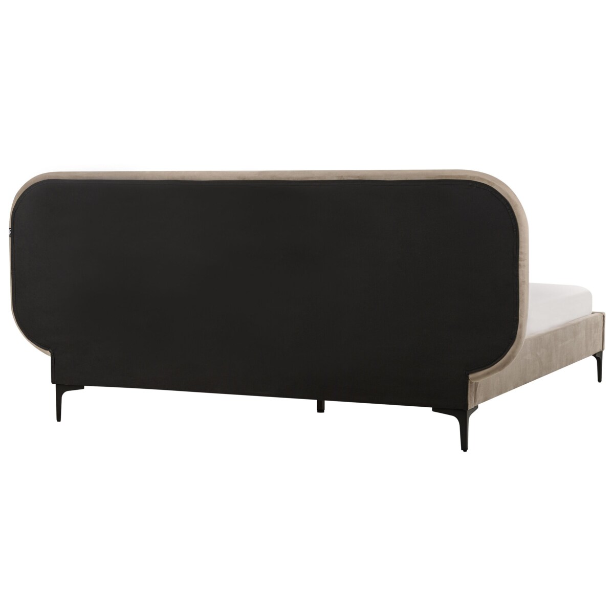 Łóżko Welur SUZETTE 160 x 200 cm Beżowy