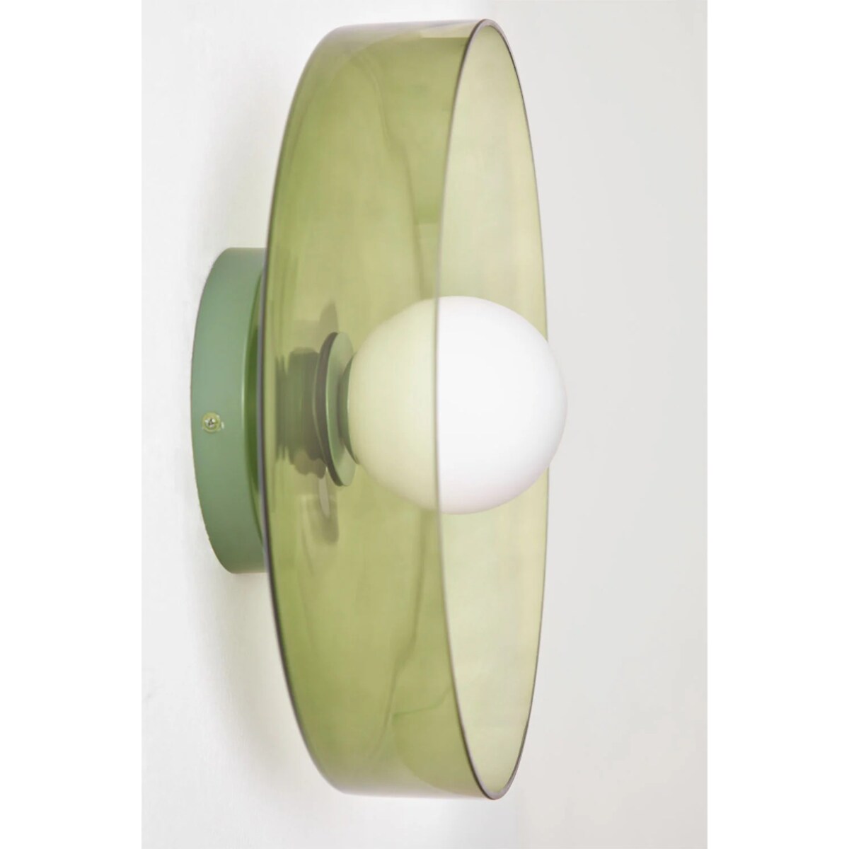 Kinkiet szklany Jaxal zielony Ø35 cm