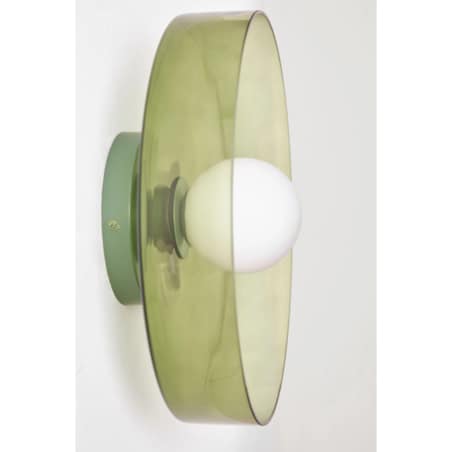 Kinkiet szklany Jaxal zielony Ø35 cm