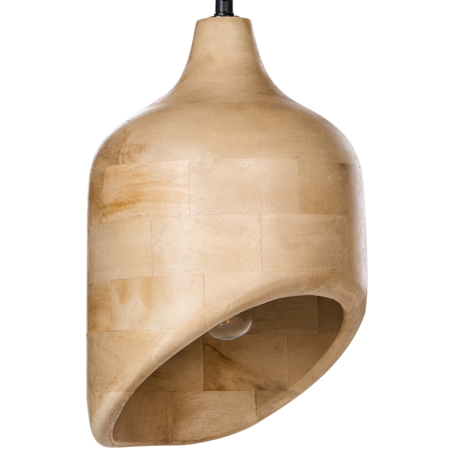 Lampa wisząca GANDAKI Drewno mango Jasnobrązowy
