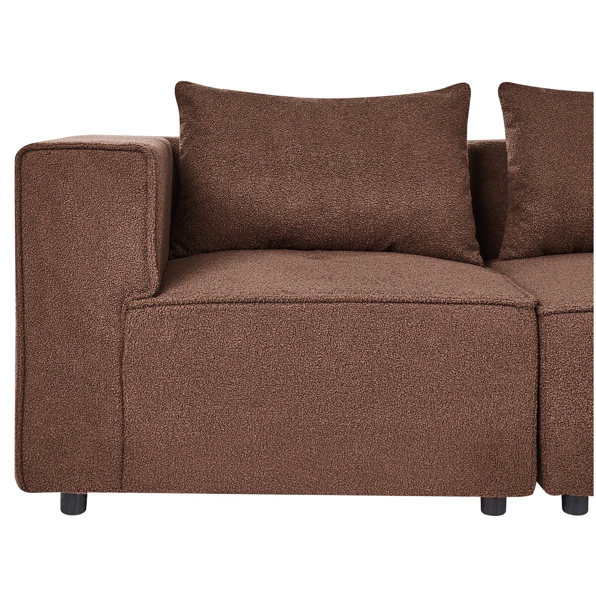 Sofa modułowa dla 3 osób AXEBO Boucle Brązowy