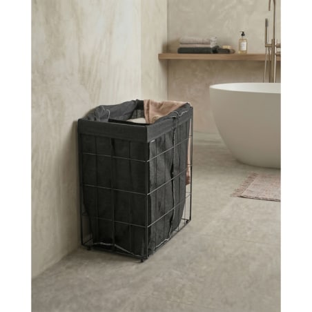 Kosz na pranie CULPINA Metal Czarny 100 L