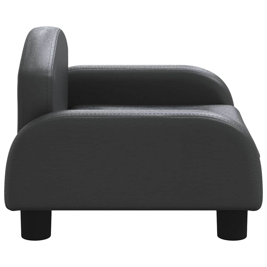 vidaXL Sofa dla dzieci, czarna, 50x40x30 cm, sztuczna skóra