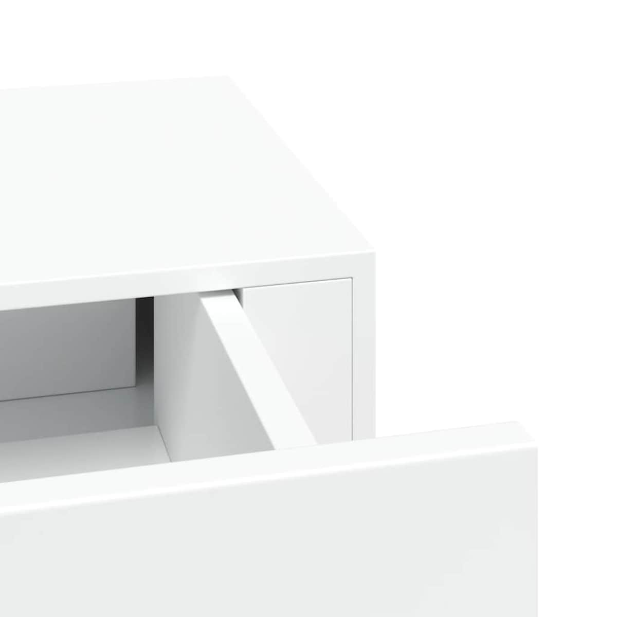 vidaXL Półka ścienna z szufladą, biała, 40 x 23,5 x 10 cm, MDF