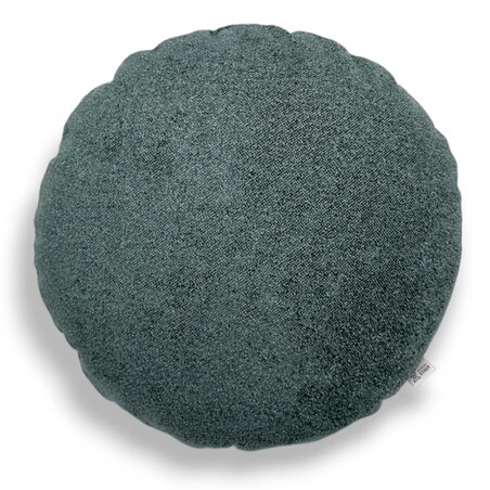 Okrągła ciemnozielona poduszka dekoracyjna 45 cm Ronda