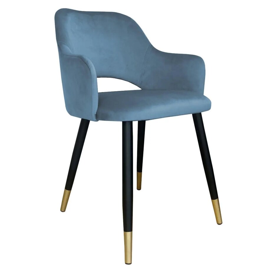 Krzesło NAPO BL VELVET GOLD szare