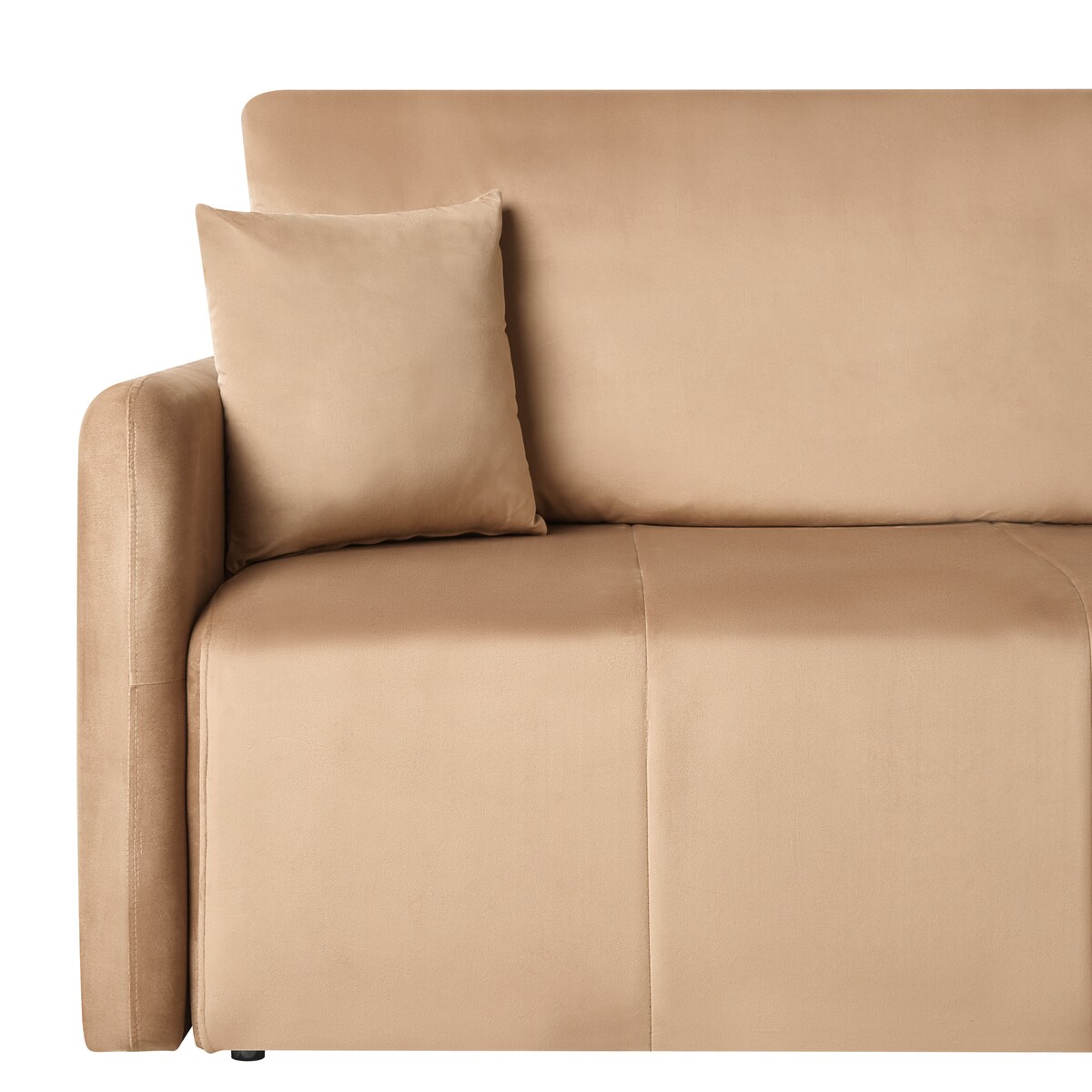 Sofa rozkładana dla 3 osób EGGE Welur Jasnobrązowy