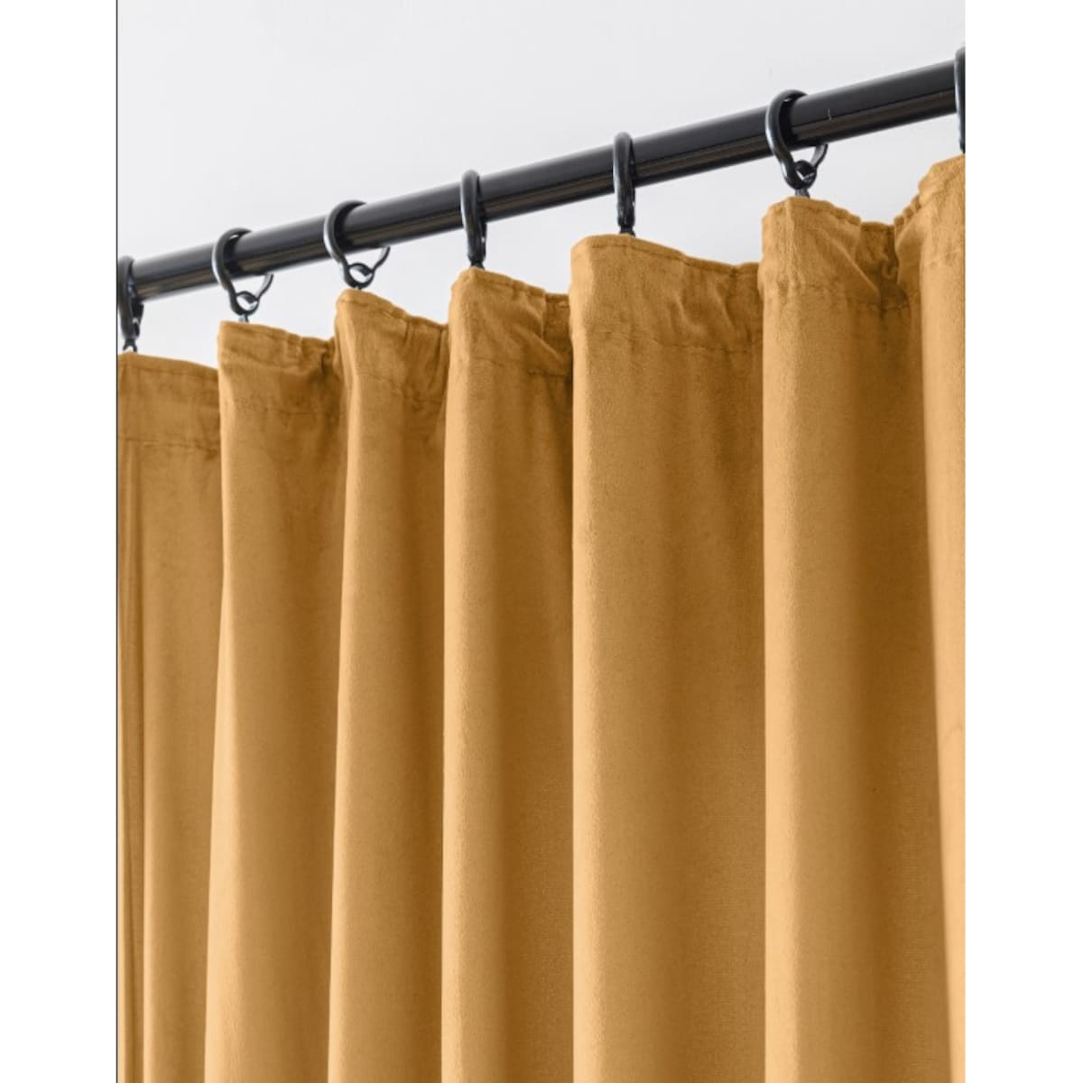 Zasłona Welurowa Na Taśmie 140X270 Mustard Zaciemniająca