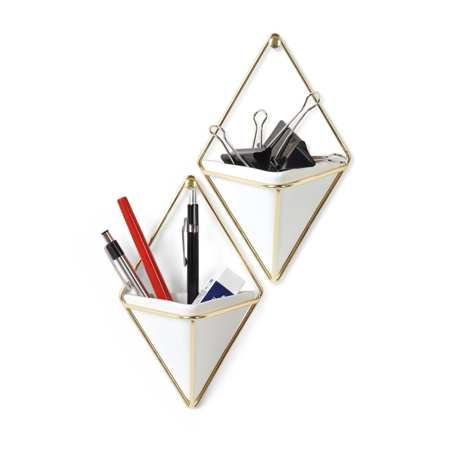 Zestaw 2 pojemników S biały Trigg, 12 x 19 x 6.4 cm, Umbra