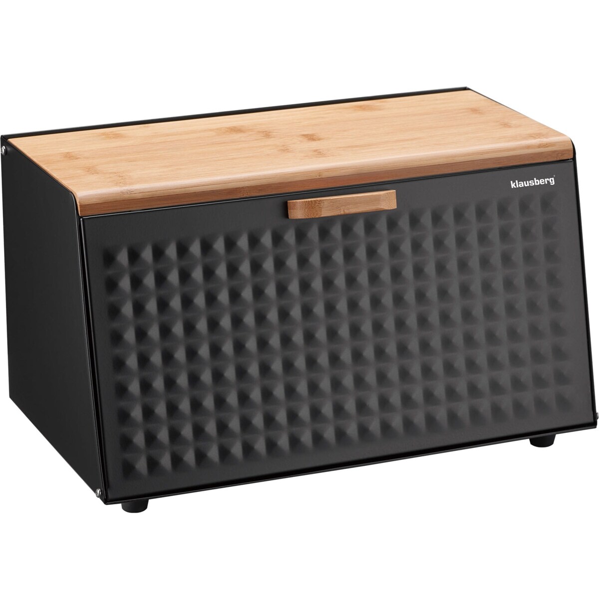 Chlebak stalowo-drewniany dwustronny czarny KLAUSBERG