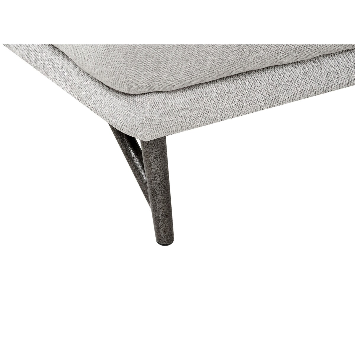 Narożnik prawostronny lniany jasnoszary ELGA