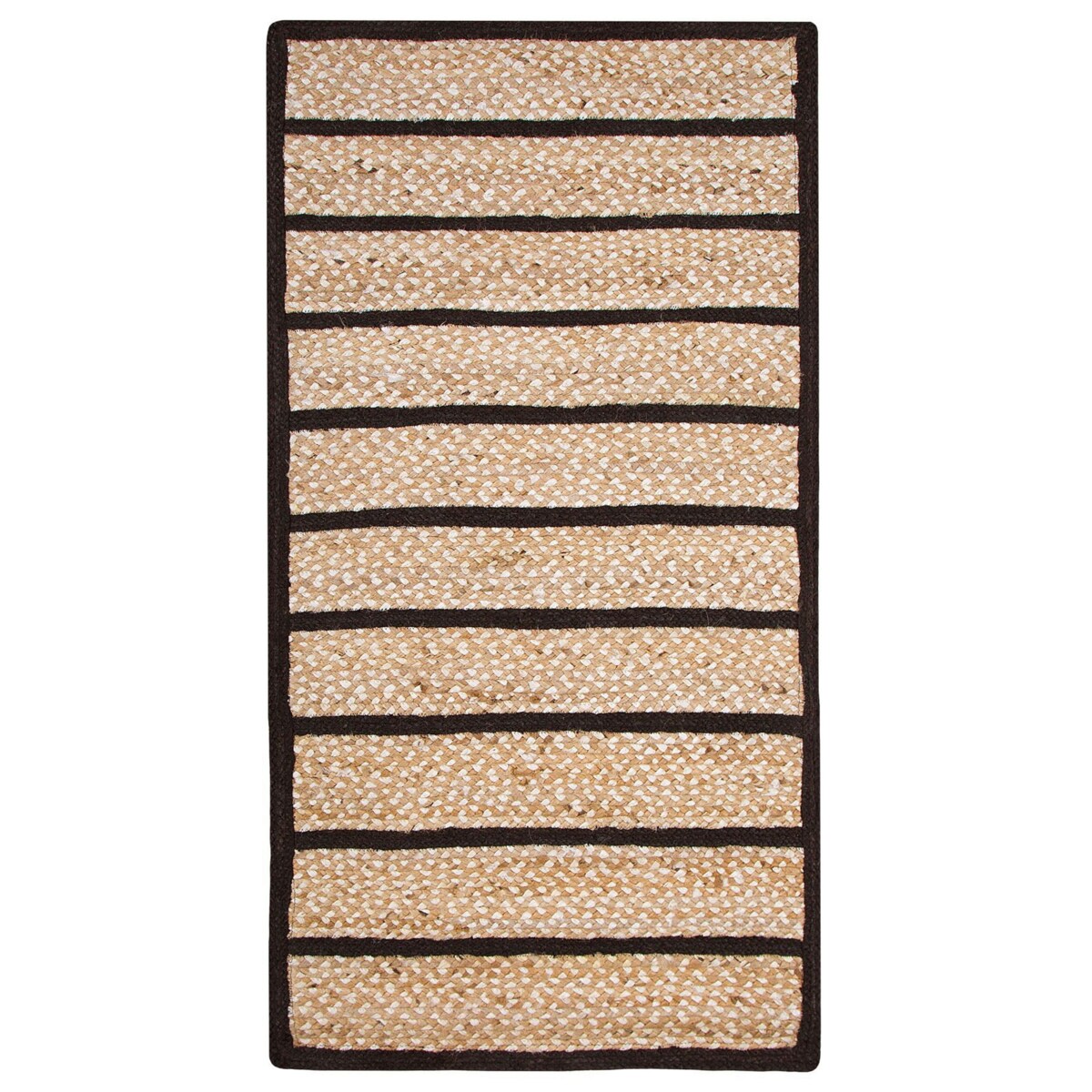 Dywan z juty 80 x 150 cm beżowo-czarny KARADONA