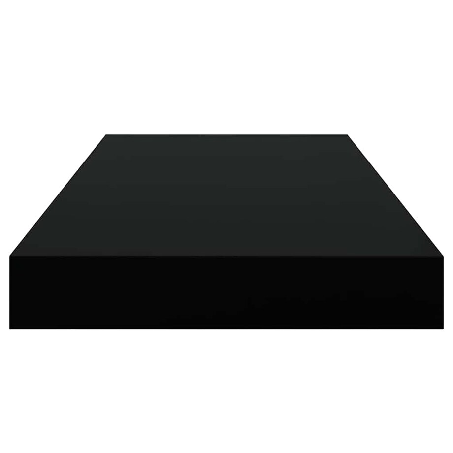 vidaXL Półki ścienne, 4 szt., czarne, 50x23x3,8 cm, MDF