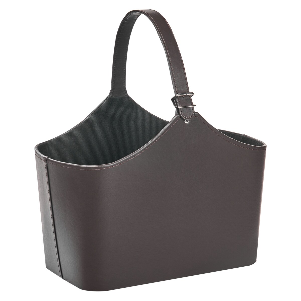 Kosz ekoskóra ciemnobrązowy ELAM