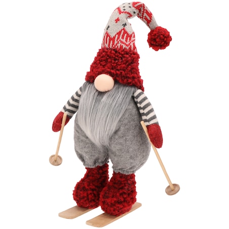 Skrzat świąteczny na nartach ozdoba na święta