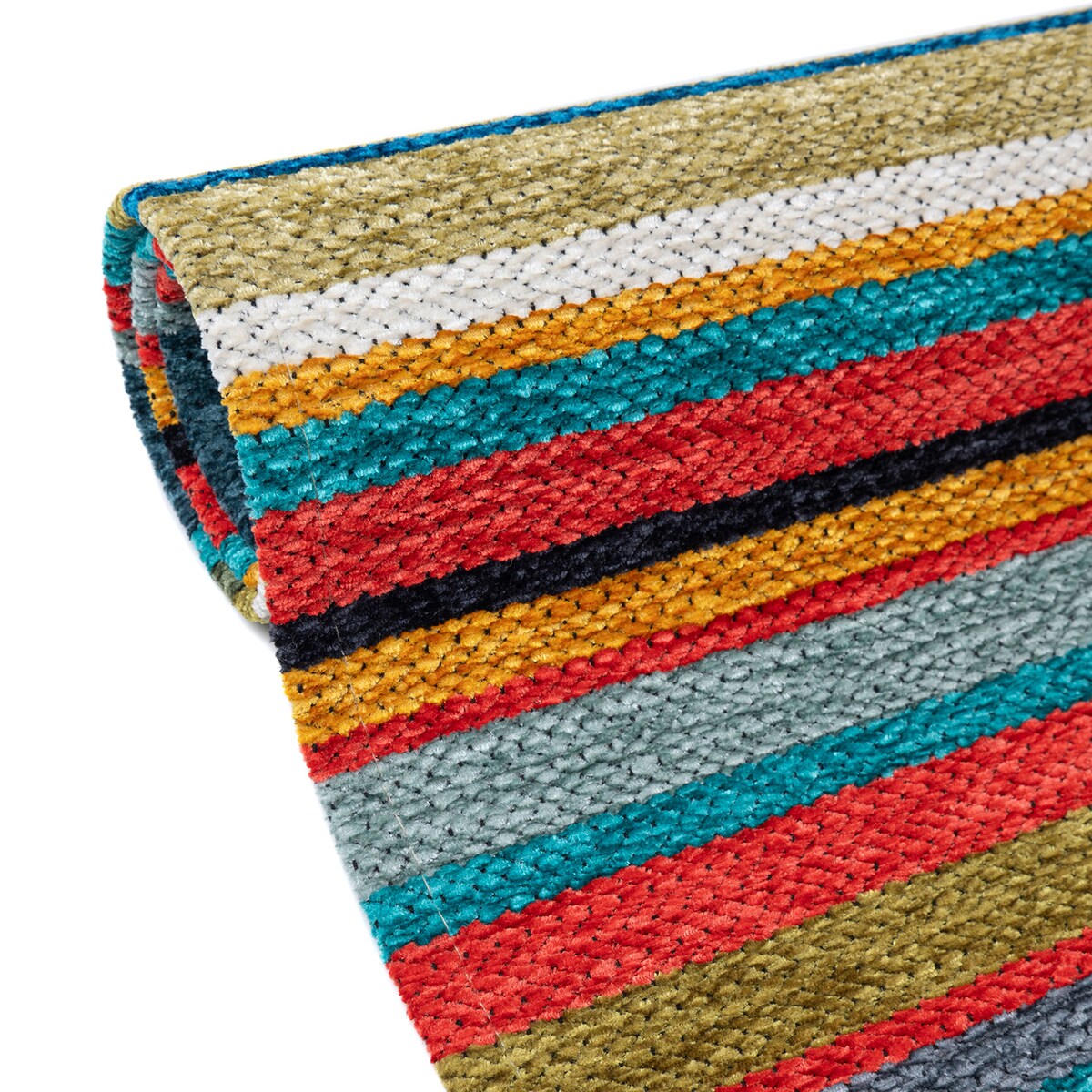 Dywan Laos Chenille 55x85 cm paski multikolor