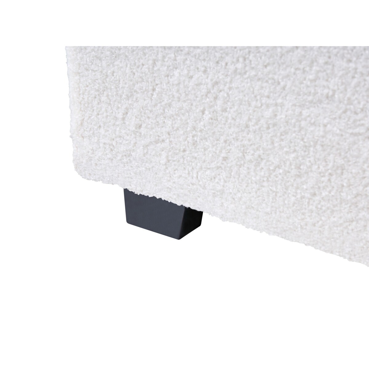 Łóżko Boucle VAUCLUSE 160 x 200 cm Złamana biel