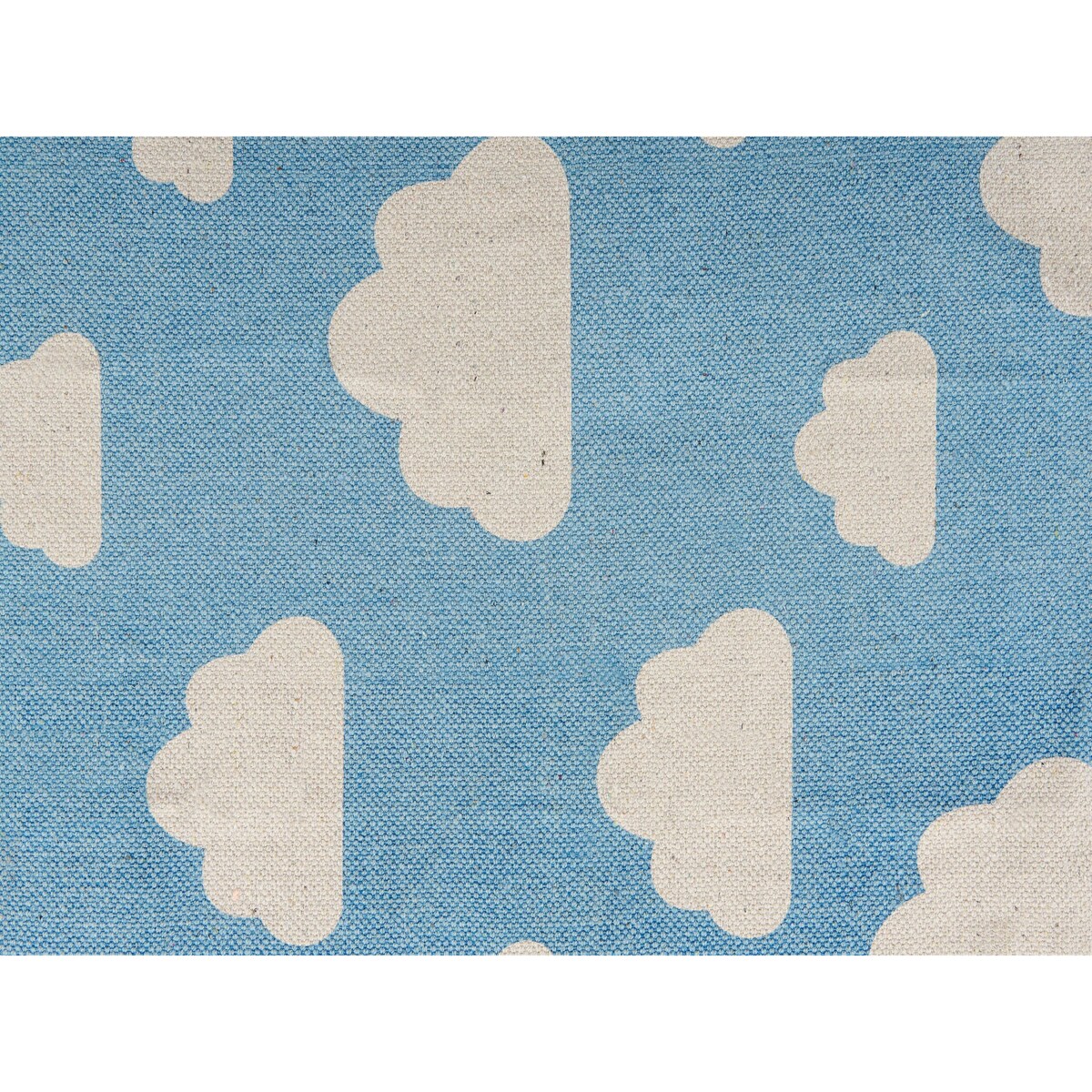Dywan dziecięcy bawełniany motyw chmur 60 x 90 cm niebieski GWALIJAR