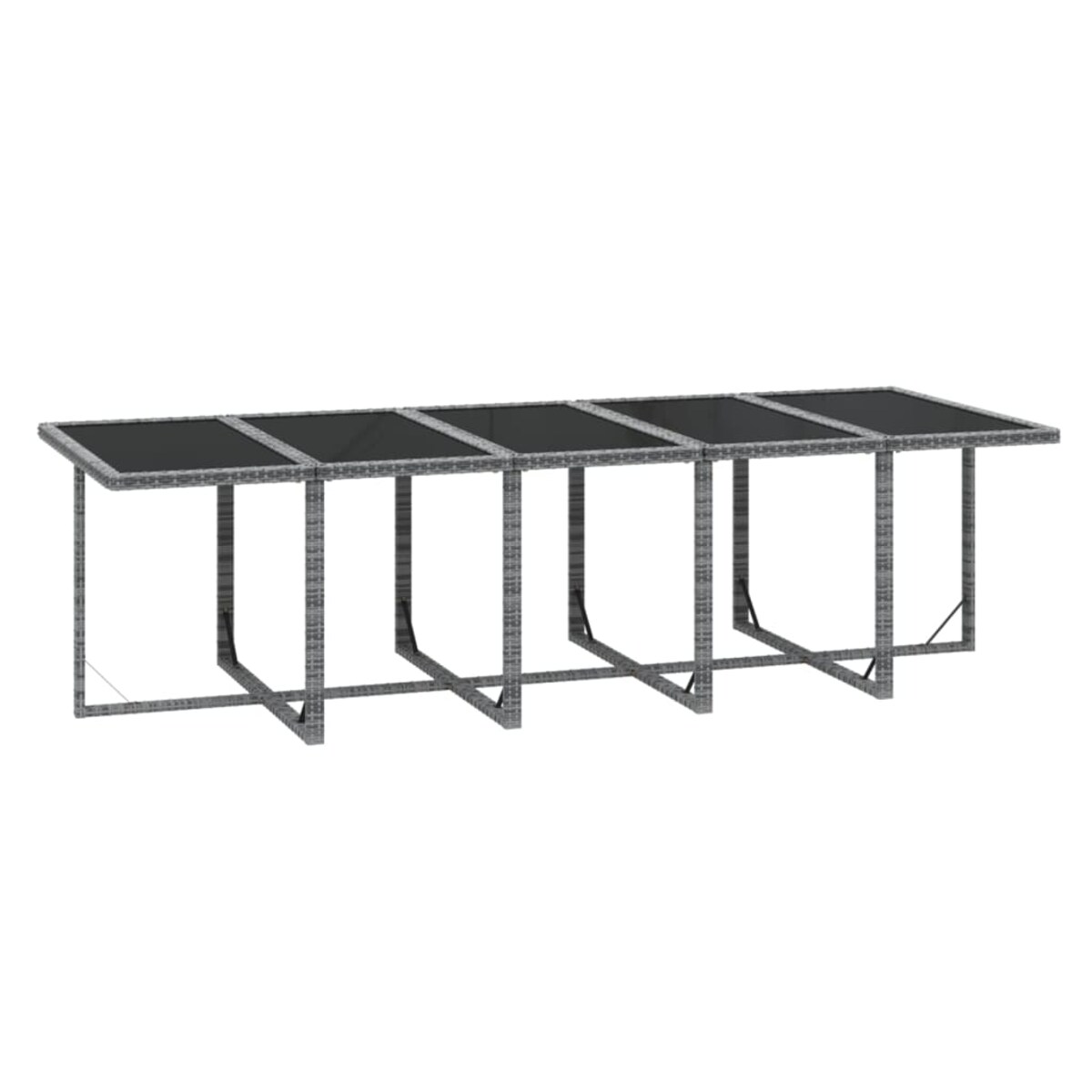 vidaXL 15-cz. zestaw mebli ogrodowych z poduszkami, polirattan, szary