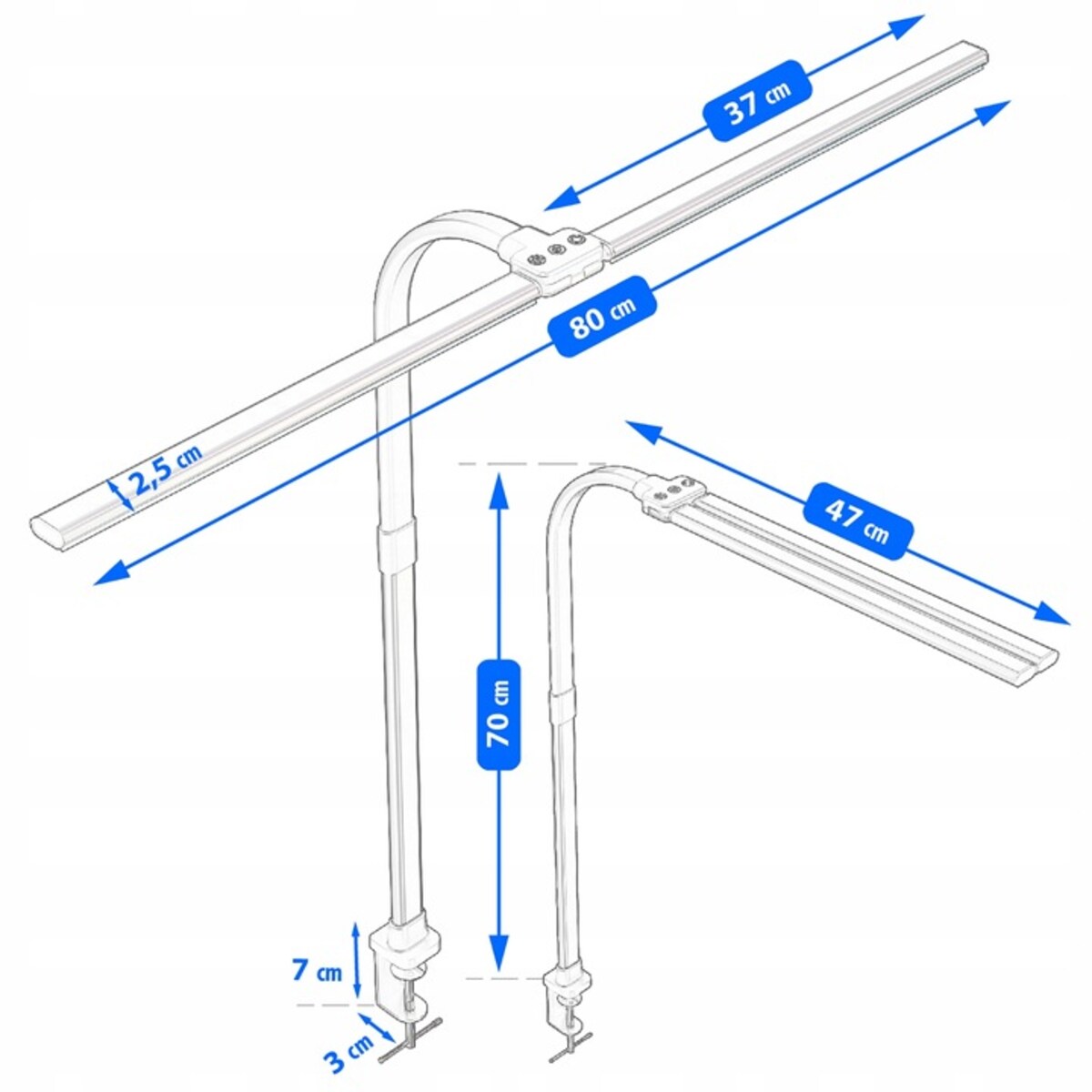 LAMPKA BIURKOWA szkolna NA BIURKO stołowa LED