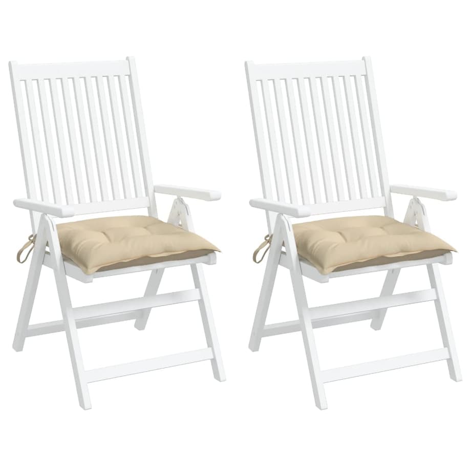 vidaXL Poduszki na palety, 2 szt., beżowe, 50x50x7 cm, tkanina Oxford