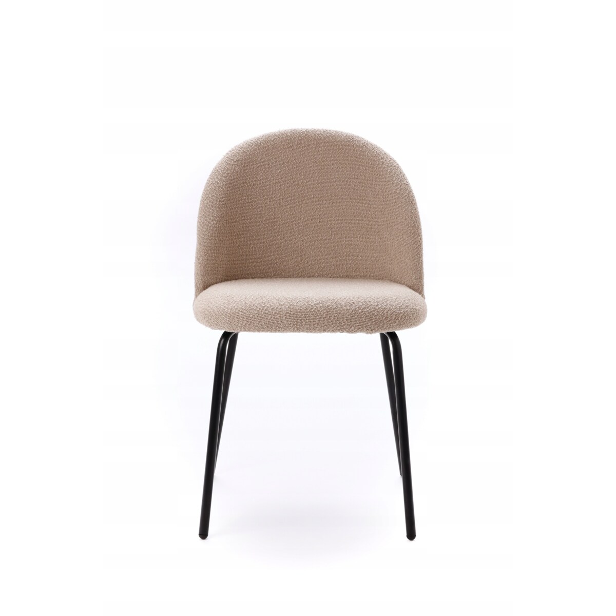 ZESTAW 4 SZTUK Krzesła TESSAR Szary-beż Czarny Tapicerowane SALON JADALNIS