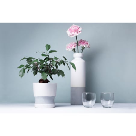 Konsimo ERODI Wazon, biały/szary
