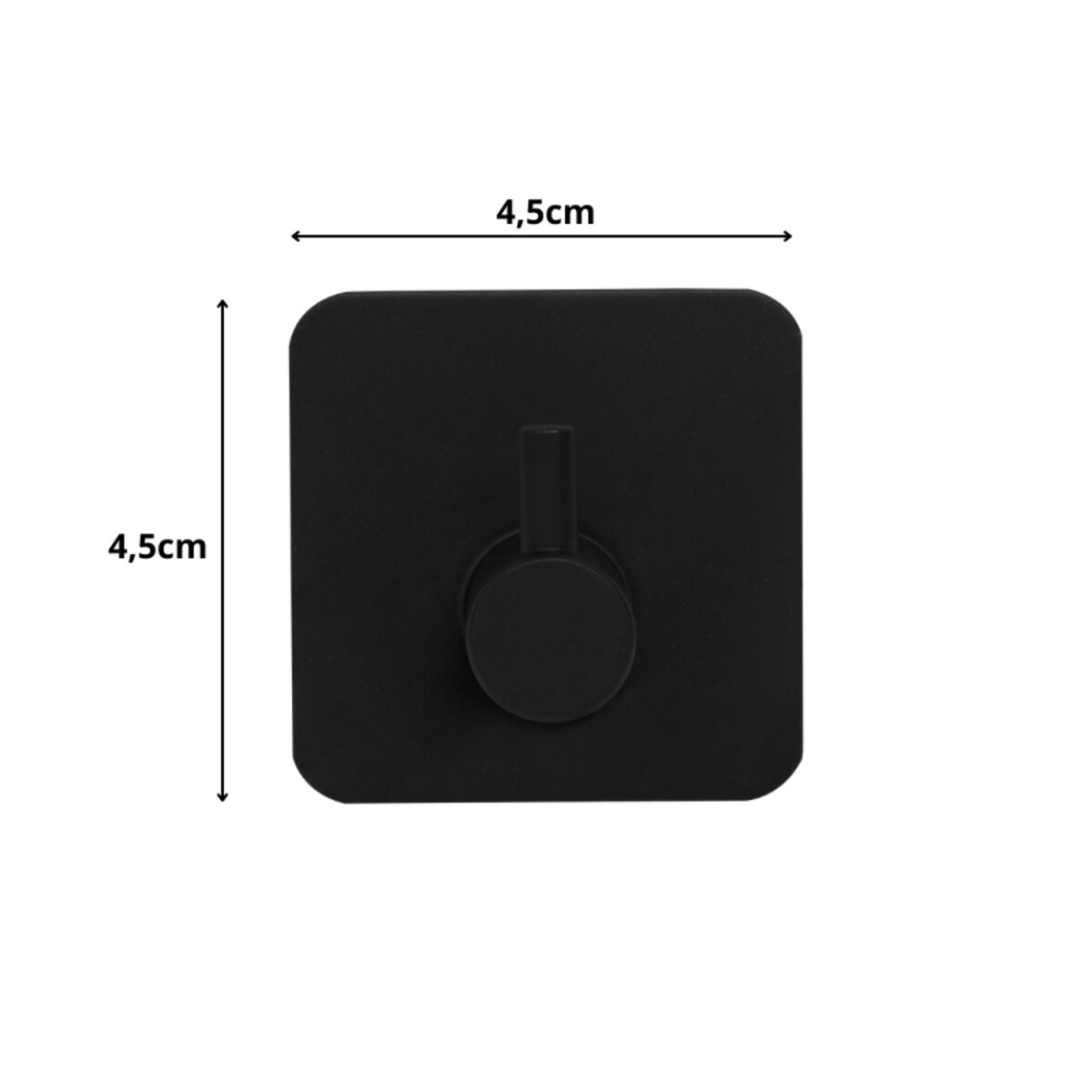 Wieszak ścienny samoprzylepny czarny komplet zestaw 4 szt.