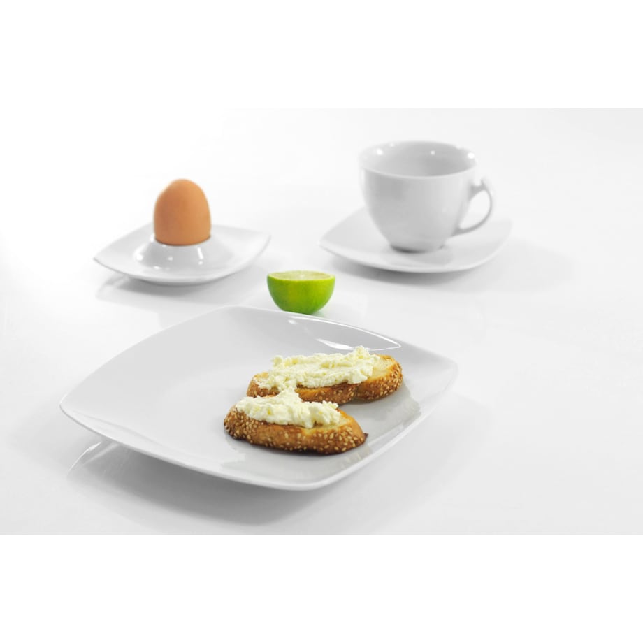 Garnitur do kawy dla 12 osób 27 el. Akcent Biały C000