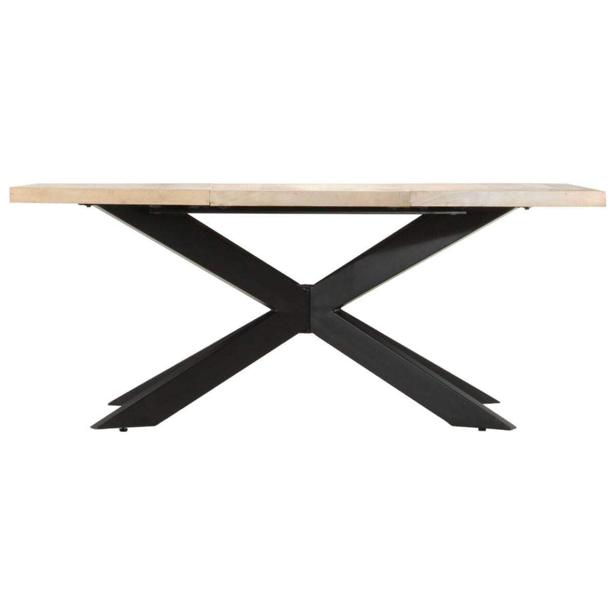 vidaXL Stół jadalniany, 180 x 90 x 76 cm, lite, bielone drewno mango