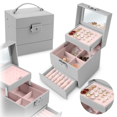 Szkatułka na biżuterię skrzynka pudełko kuferek Massido