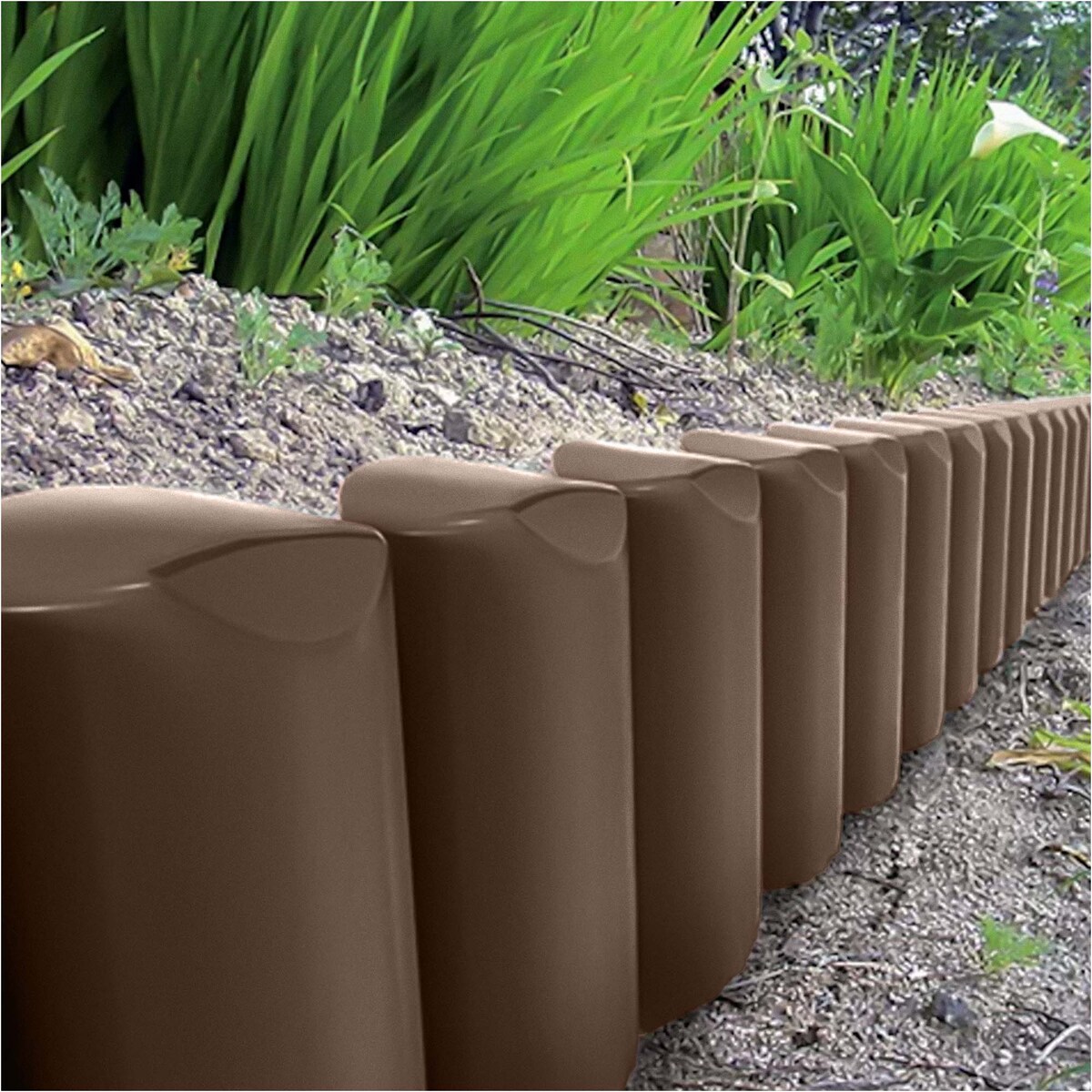 Płotek Ogrodowy 2,5 M Obrzeże Trawnikowe Palisada Brązowy