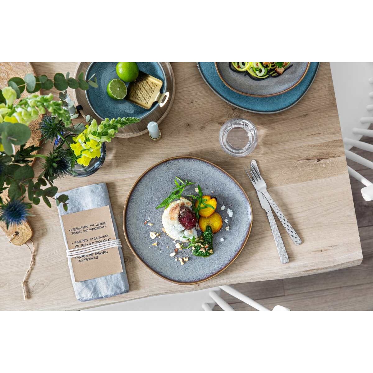 Talerz sałatkowy Lave Like beige beżowy, 23.5 x 23 x 2.6 cm, Villeroy & Boch