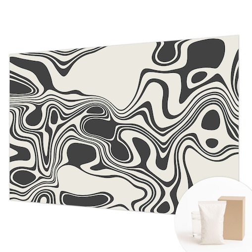 Fototapeta flizelinowa 152x104 cm - Dynamiczne linie, tapeta ścienna czarno-biała