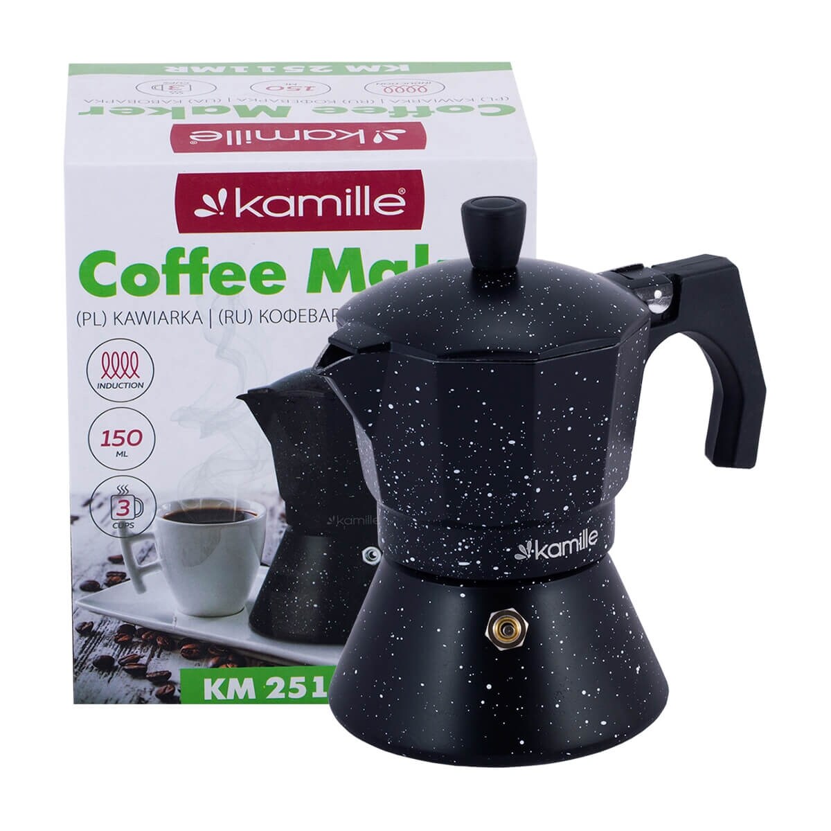Kawiarka kafeterka włoska zaparzacz do kawy marmurek 150ml KAMILLE