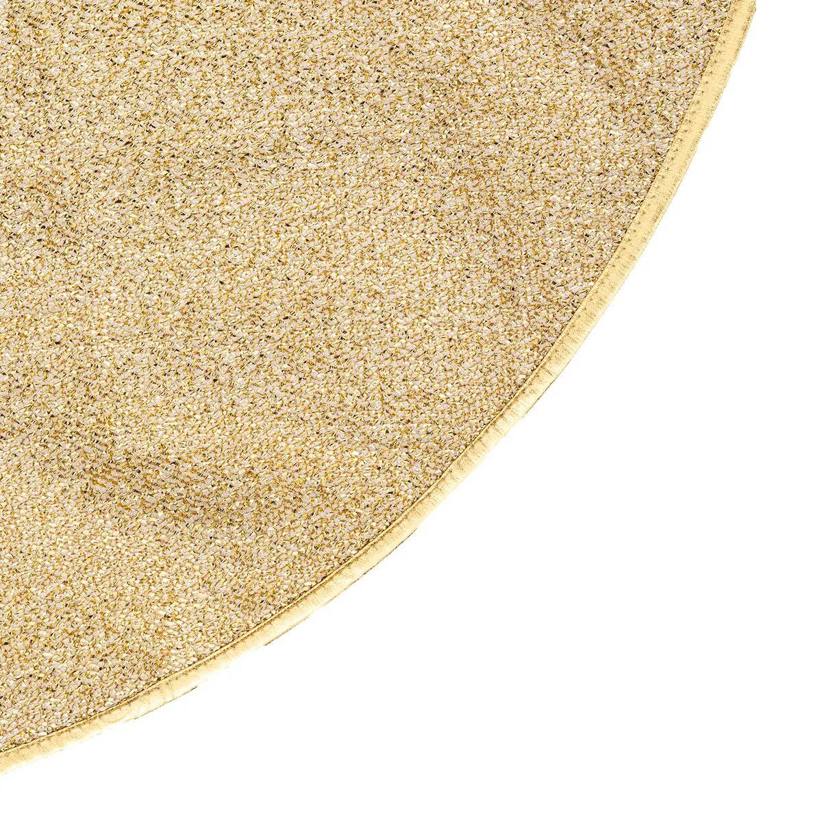 Dywanik pod choinkę brokatowy, Ø 90 cm, kolor złoty, poliester