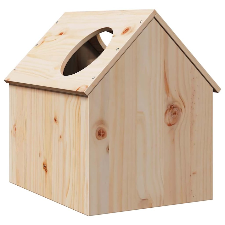 vidaXL Domek dla kota, 41x50x50 cm, lite drewno sosnowe