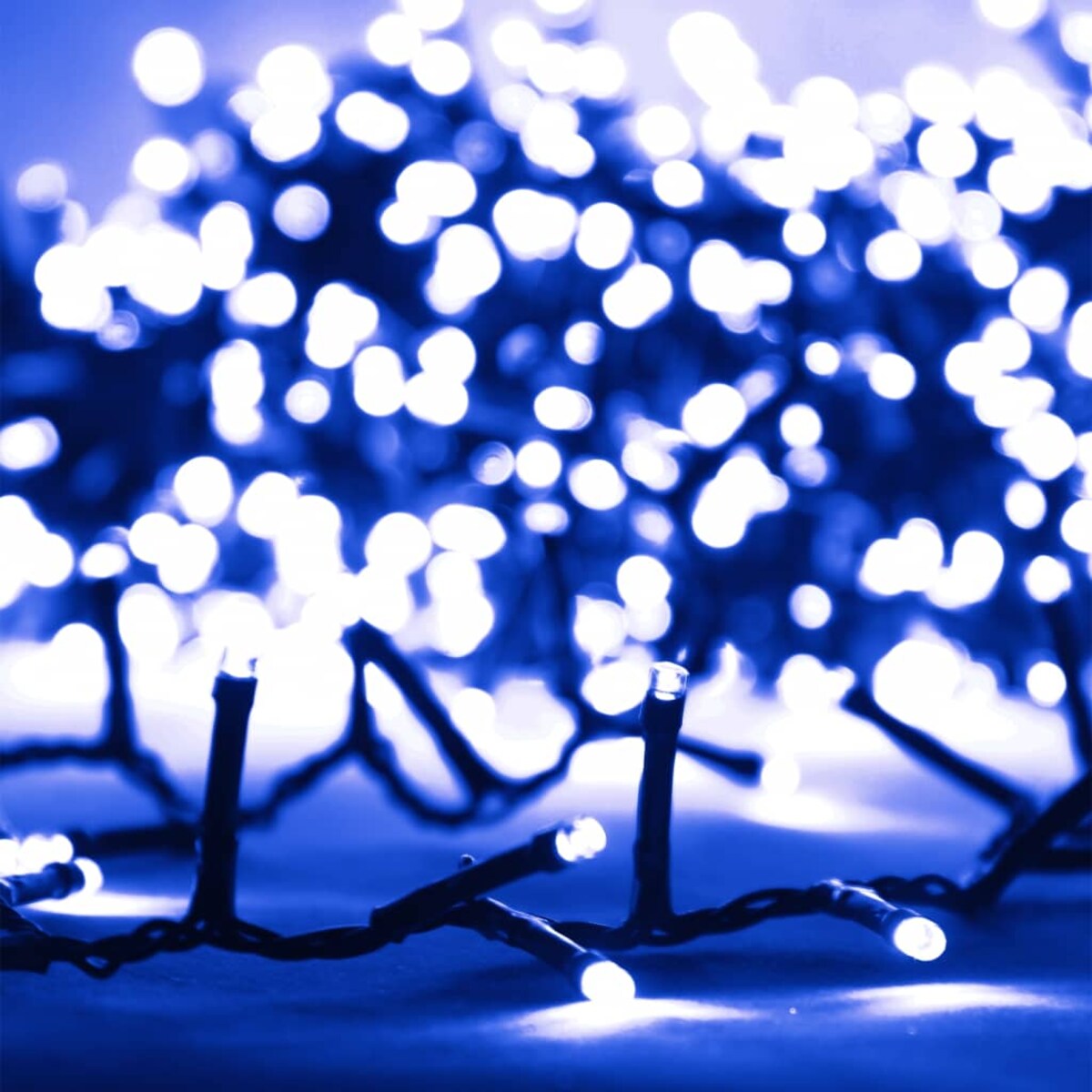 vidaXL Lampki LED, 1000 diod, gęsto rozmieszczone, niebieskie, 25 m