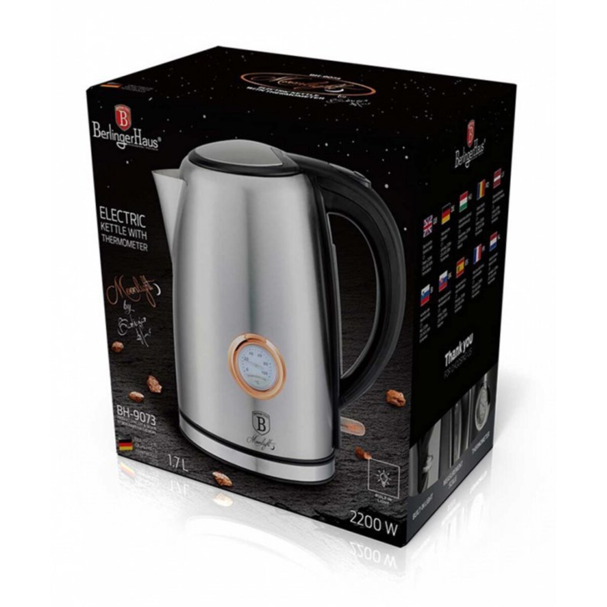 Czajnik Elektryczny 1.7L Z Termometrem Berlinger Haus Bh-9073