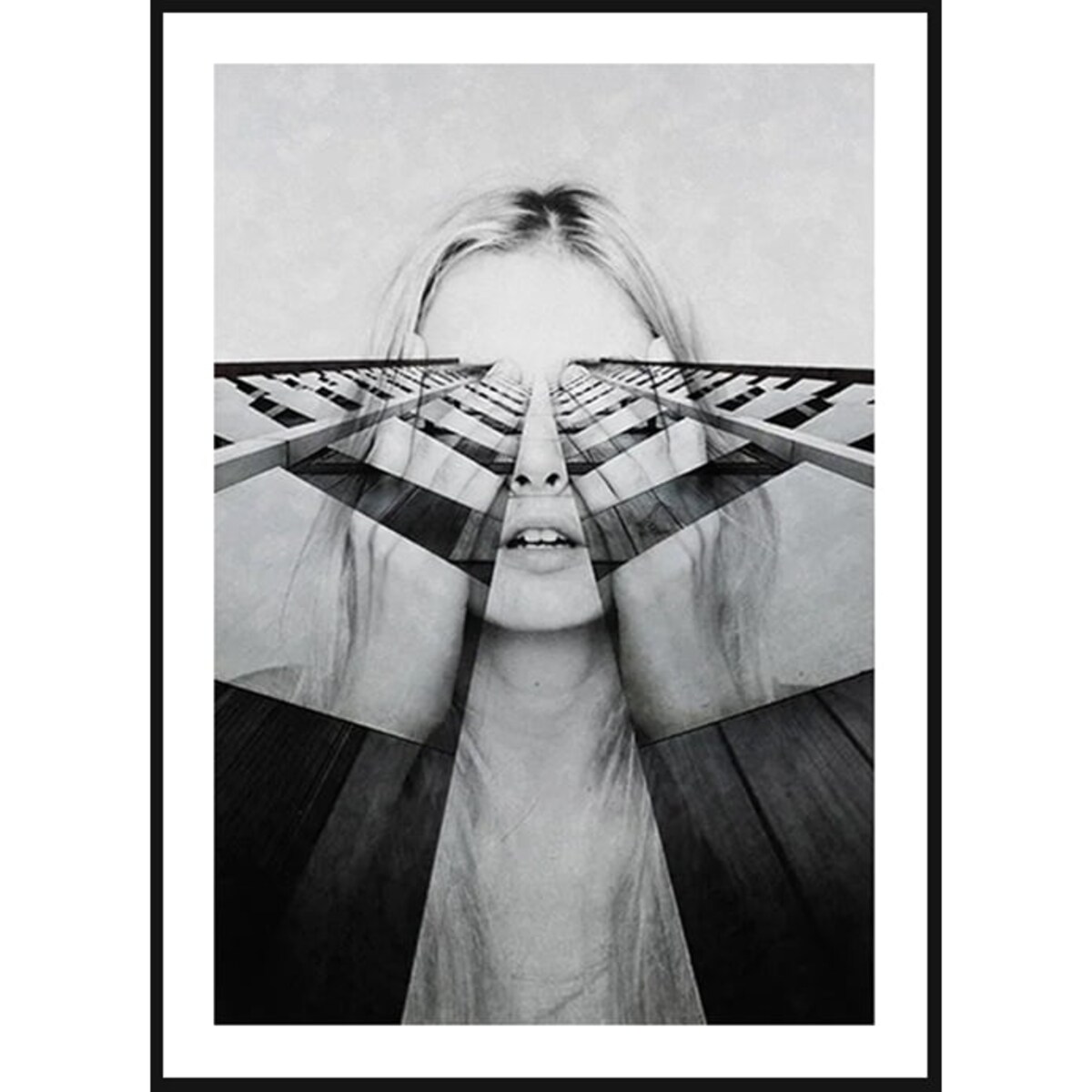 Poster Story, Plakat, Obraz - Kobieta z Abstrakcyjnymi Myślami, wymiary 42 x 60 cm