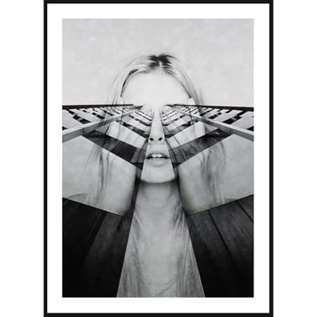 Poster Story, Plakat, Obraz - Kobieta z Abstrakcyjnymi Myślami, wymiary 42 x 60 cm