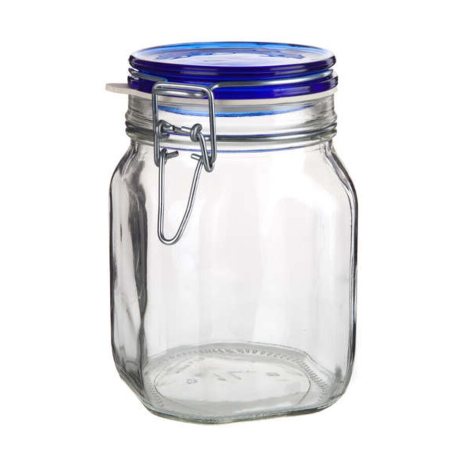 6x SŁOIK HERMETYCZNY z klipsem szklany 1 L BORMIOLI weki na grzyby kapusta