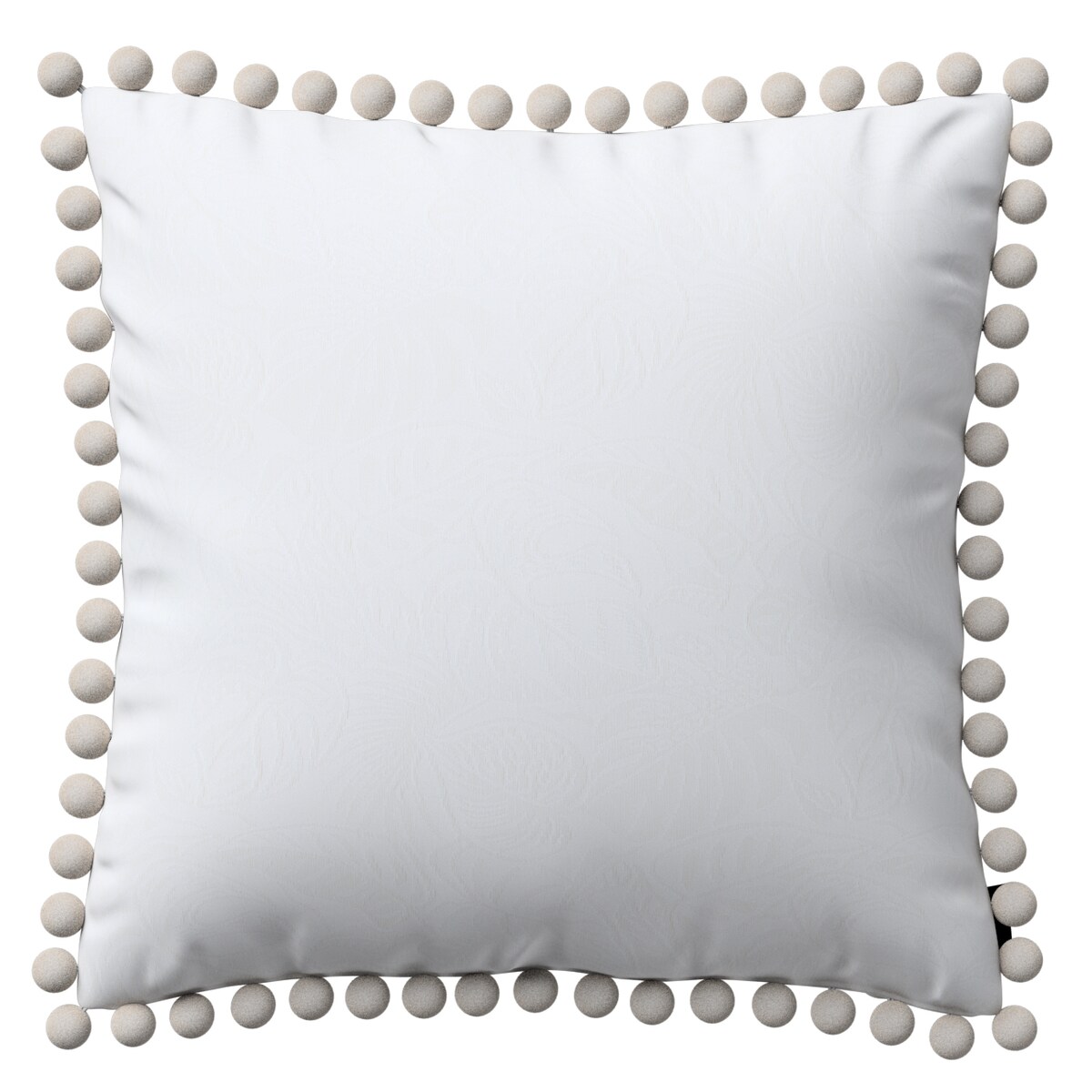 Poszewka Wera na poduszkę 45x45 biały, motyw roślinny