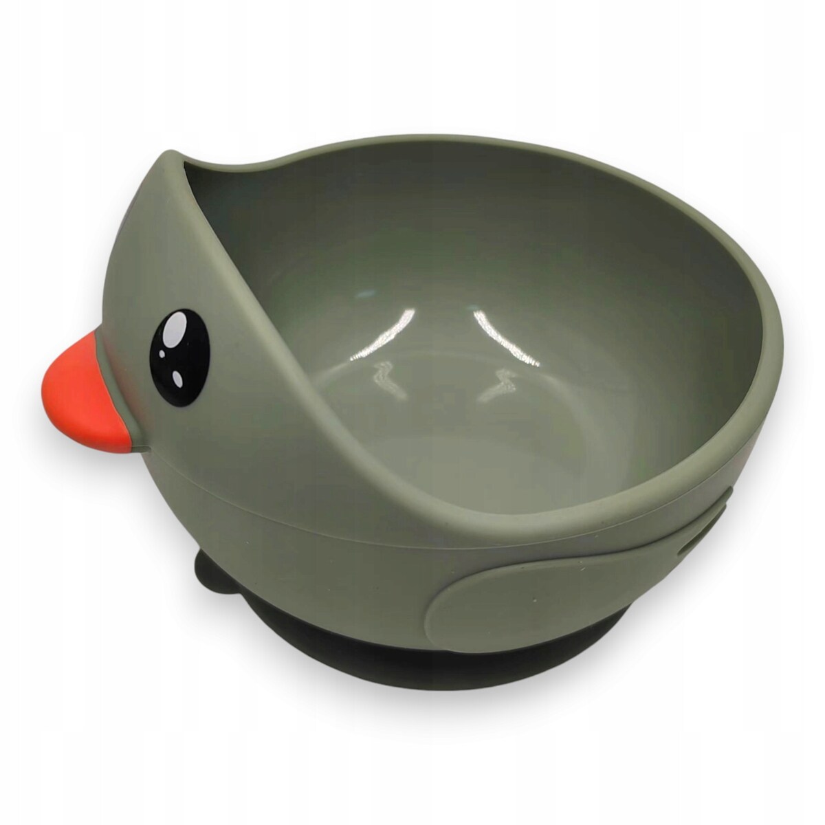 Miseczka z przyssawką silikonowa dla dziecka na przekąski łyżka widelec BLW