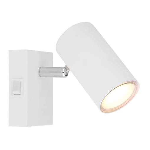 Lampa ścienna ruchoma Robby 57911-1W z włącznikiem biała