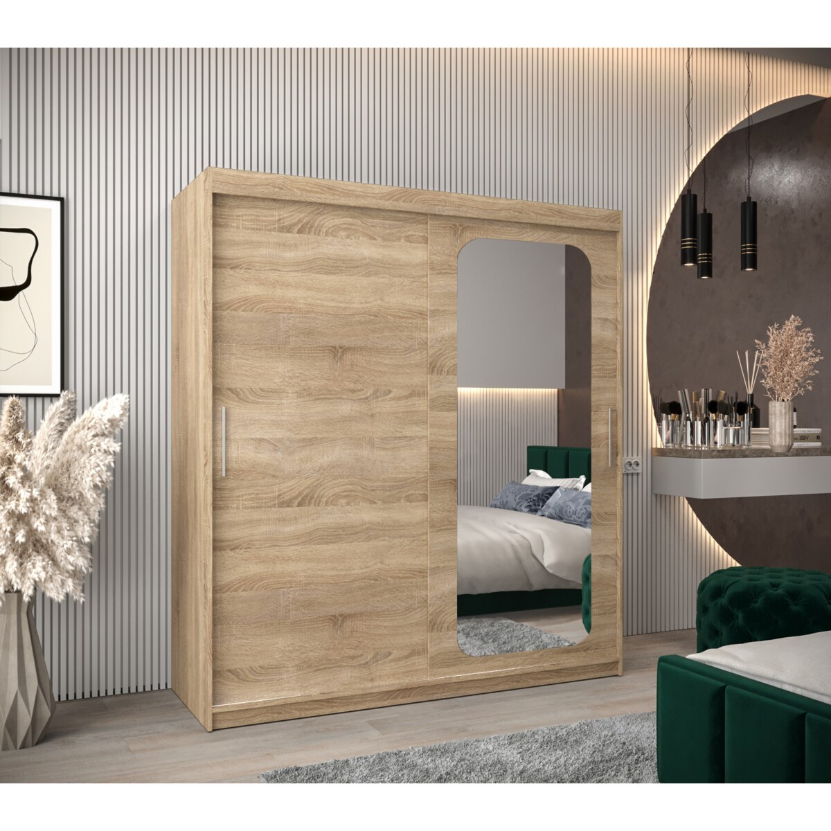 Szafa przesuwna Garderoba PROMO T2 180 sonoma/sonoma