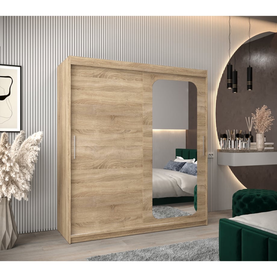 Szafa przesuwna Garderoba PROMO T2 180 sonoma/sonoma