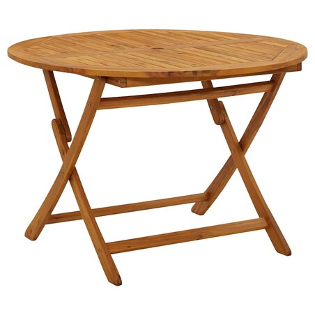 vidaXL Składany stół ogrodowy, 110 cm, lite drewno akacjowe